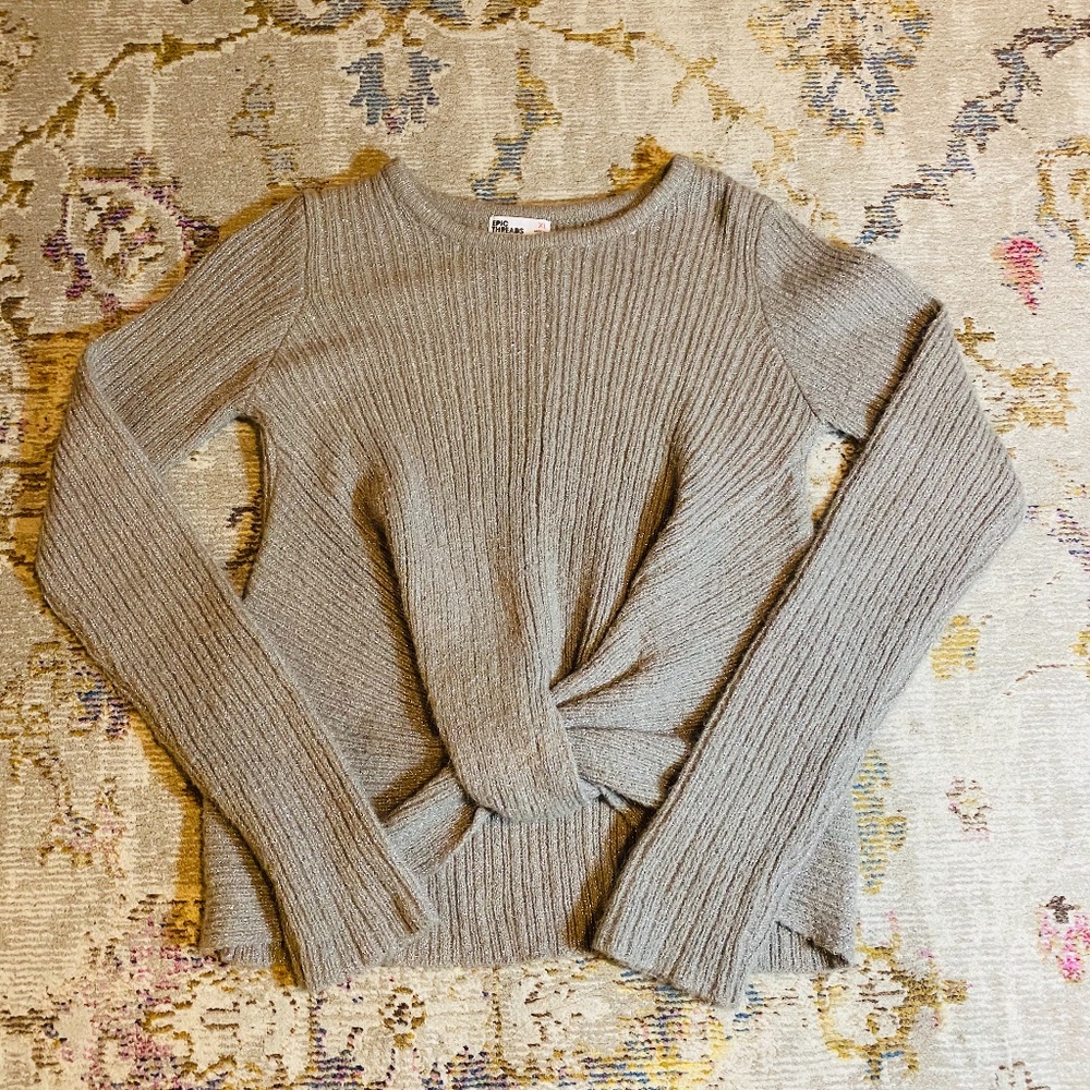 Epic Thread Grey Tie Sweater
